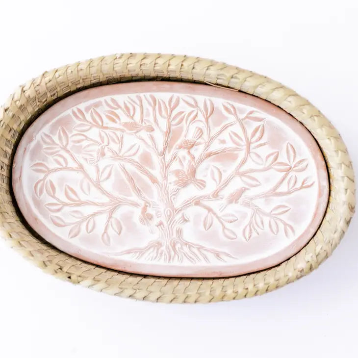Birds in A Tree Oval Bread Warmer