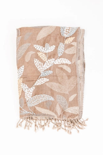 Woven Embroidered Wool Wrap