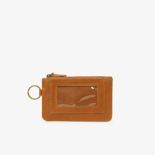 Leather ID Pouch in Camel