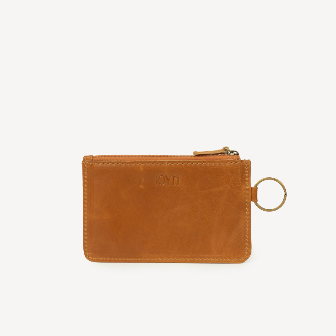 Leather ID Pouch in Camel