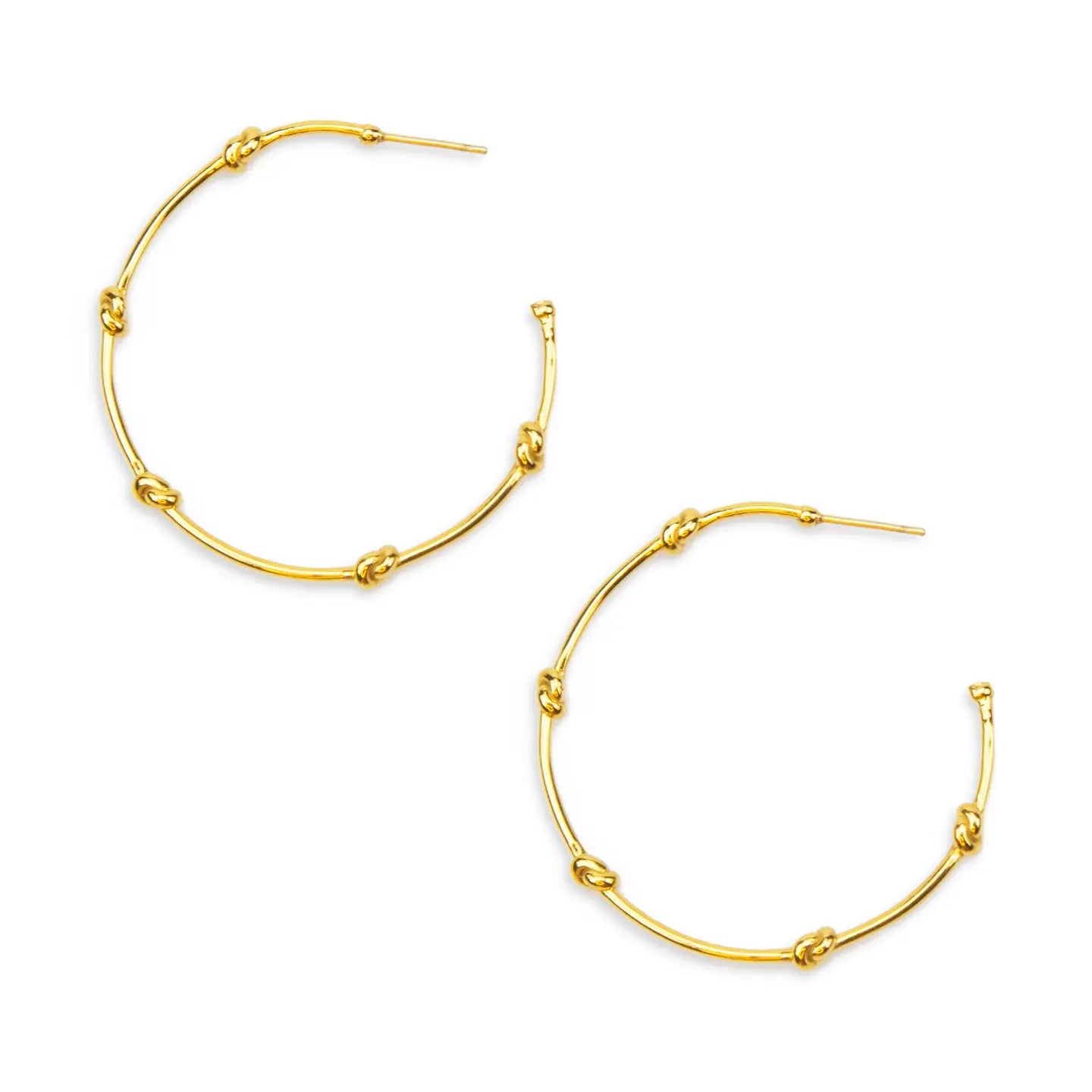 Knots of Freedom Hoops Earrings ( Color Gold)