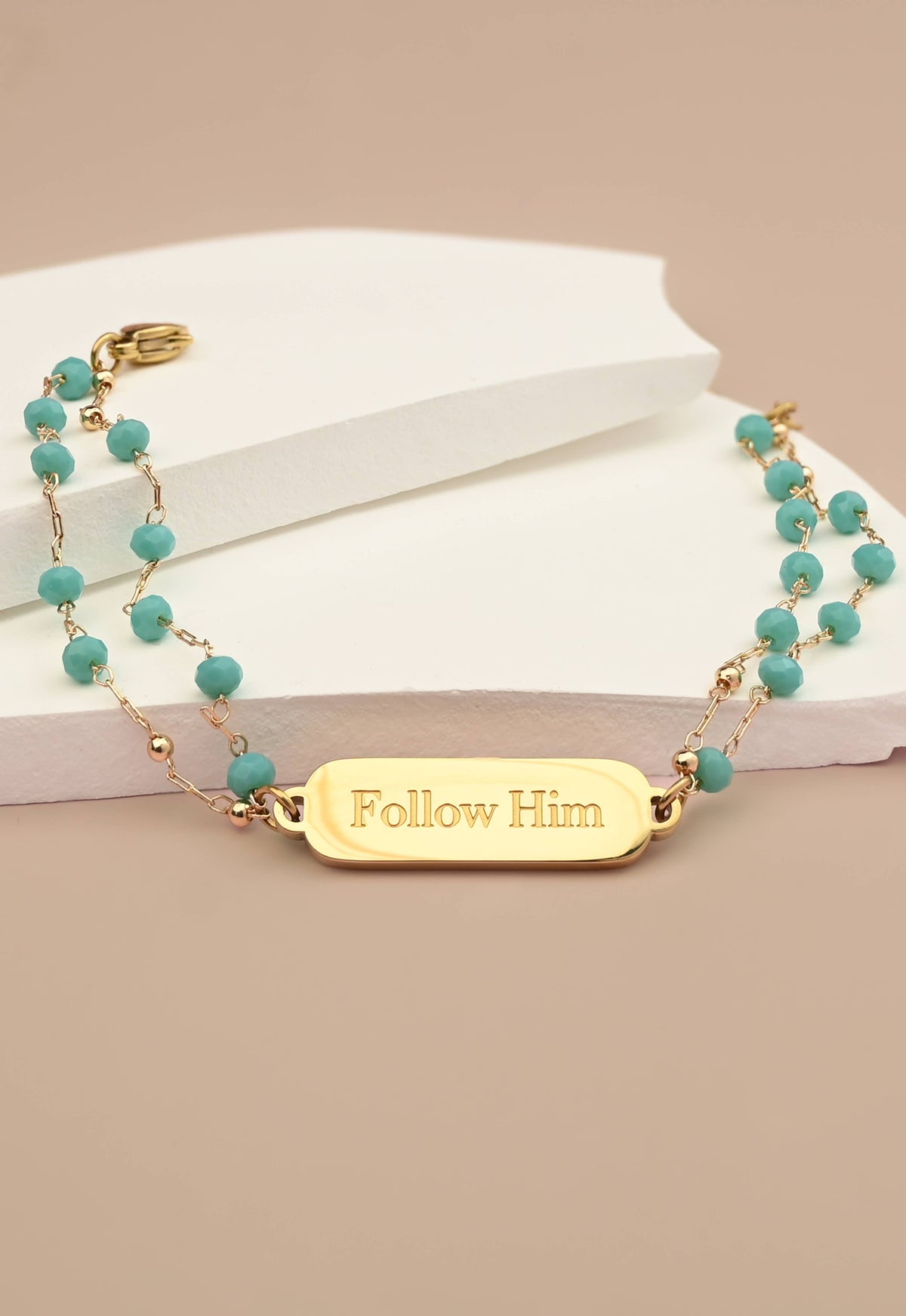 Follow Him Bracelet Gold