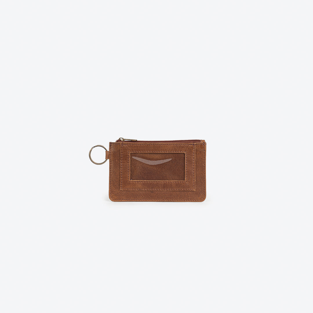 Leather ID Pouch in Camel